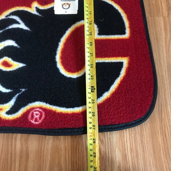 Calgary Flames NHL Car Floor Mat 27.5" x 17.5" Red Black Heavy Carpet 2 Mats - Picture 5 of 7